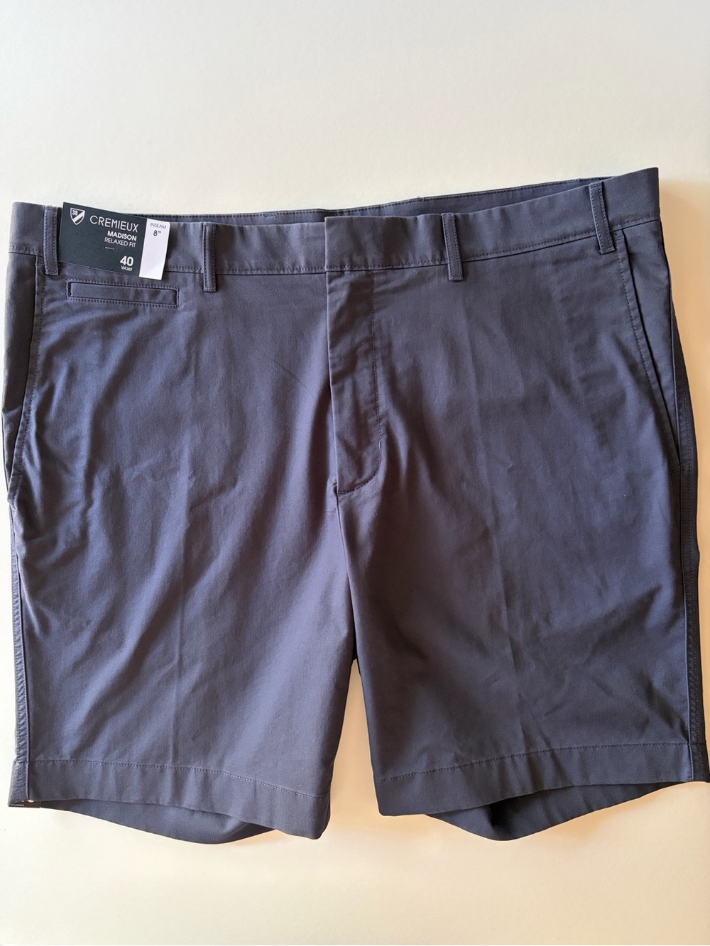 Cremieux Men’s 8” Madison Relaxed Fit Shorts Size 40 Faded Navy